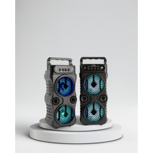 Azrlya Kablosuz LED Işıklı Bluetooth Hoparlör – Fm Radyolu, Mikrofon Girişli
