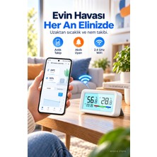 Generic Wifi LCD Ekranlı Sıcaklık ve Nem Sensörü (Fonri, Tuya, Smart Life, Google Assistant, Amazon Alexa Destekli)