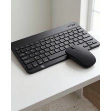 Azrlya Kablosuz Bluetooth Klavye Mouse Seti Wireless Sessiz Ince Tasarım Çoklu Uyumlu