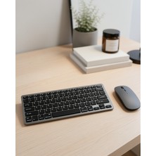Azrlya Sessiz Kullanım Sunan Bluetooth Klavye Mouse Seti Çoklu Cihaz Uyumlu