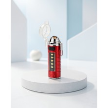 Azrlya USB Şarjlı Rüzgar Geçirmez Elektrikli Çakmak El Fenerli