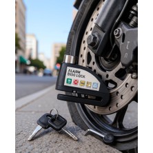 Azrlya 110 Db Alarmlı Disk Fren Kilidi Su Geçirmez Çelik Gövde Motosiklet Güvenlik