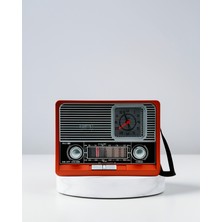 Azrlya Vintage Nostaljik Radyo Aux USB Sd Kart Girişli Şarjlı Bluetooth Bağlantılı