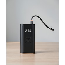 Azrlya Kablosuz Lastik Şişirme Kompresörü Dijital Ekranlı Powerbank Özellikli Hava Pompası