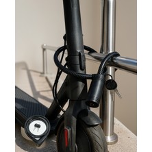 Azrlya Bisiklet ve Scooter Kilidi 12 mm Çelik Halat 80 cm Anahtarlı Kilit Pvc Koruyucu Kaplama 2 Anahtarlı Güvenlik Sistemi