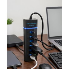 Azrlya 7 Port USB 3.0 Hub 5gbps Süper Hızlı USB Çoklayıcı