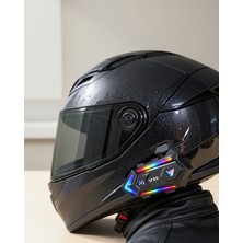 Azrlya Bluetooth 5.3 Motosiklet Kask Intercom Gürültü Engelleyici Su Geçirmez Kulaklık