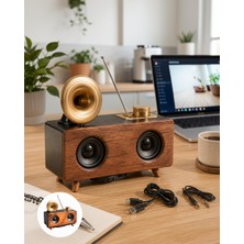 Azrlya Çalar Radyo Müzik Kutusu Nostaljik Hoparlör Speaker
