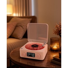 Azrlya Gece Lambası Stereo Bluetooth Hoparlör Dijital Saat Su Dalgası Efektli 3-Ü-1 Cihaz