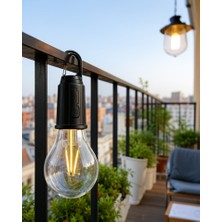 Azrlya Şarjlı Dekoratif Kamp Lambası Askılı Ampul LED Işık Type-C Girişli