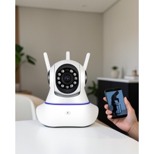Azrlya Wifi Kamera Ev Kamerası Gece Görüşlü Kablosuz Bebek Izleme Kamerası