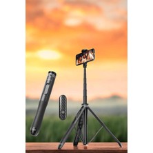 Azrlya Kumandalı Tripod Telefon Tutucu Selfie Çubuğu 360 Derece Dönebilen