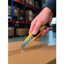 Azrlya 5 Adet Metal Falçata Seti Ergonomik Saplı Çelik Maket Bıçağı Koli Ambalaj Pvc Kesici