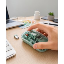 Azrlya Şeffaf Tasarımlı Bluetooth Kablosuz Mouse Pilli Kullanım Yeni Nesil