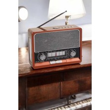 Azrlya Nostaljik Radyo Usb,aux ve Sd Kart Girişli Bluetooth Bağlantılı