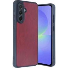 Royaleks Samsung Galaxy A35 5g Kılıf Aras Deri Kapak - Bordo