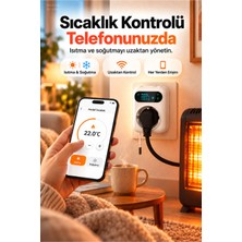 Generic Wifi Priz Tipi Termostat 16A Harici Ntc Problu (Fonri, Tuya, Smart Life, Google Assistant, Amazon Alexa Destekli)