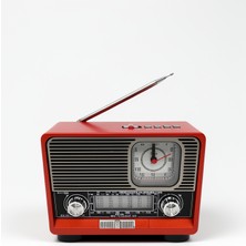 Azrlya Nostaljik Görünümlü USB Girişli Bluetooth Bağlantılı Radyo