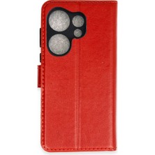 Royaleks Tecno Camon 20 Prime Trend S Plus Kapaklı Kılıf - Kırmızı