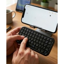 Azrlya Cep Boyutu Kablosuz Bluetooth Klavye Telefon ve Tablet Uyumlu