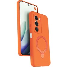 Royaleks Redmi 15 4g Regal Magsafe Standlı Kapak - Turuncu