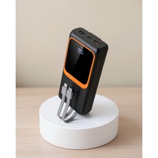 Azrlya Powerbank 20000 Mah Dijital Ekranlı ve Çok Kablolu Hızlı Şarj Cihazı