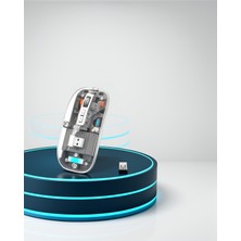 Azrlya Kablosuz Mouse Fare Şarjlı Bluetooth Wireless Çift Modlu Sessiz