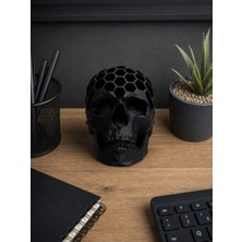 3Dlab Three-Dimensional Systems Siyah Kuru Kafa Masa Üstü Kalemlik - Dekoratif Masa Organizer
