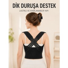 Marsilyan Sırt Destek Korsesi Dik Duruş Için Ayarlanabilir Lastikli Postür ve Bel Korsesi