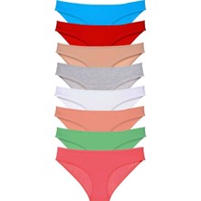 Royaleks 8 Adet Süper Eko Set Likralı Kadın Slip Külot Set 8 — Beden: Xl