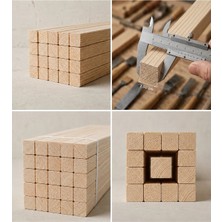 Korkmazoğlu Orman Ürünleri 2.5x2.5 cm Zımparalı Doğal Çam Çıta - Kendin Yap (Dıy) Ahşap Lata 100CM 3ADET Beyaz