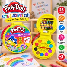 Play-Doh Boya & Aktivite Seti 23 Parça – 8 Renk Pastel Boya, 10 Renk Sulu Boya