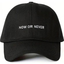 Gyes Now Or Never Baskılı Spor Sapka Unisex Ayarlanabilir Cırtlı Şapka Orijinal Cap