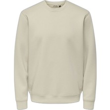 Only & Sons  Onsluca Lıfe Reg Ls Crew Gri Erkek Sweatshirt 22035201