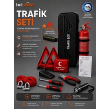 Bct Store Muayene ve Yönetmeliğe Uygun - Kadifemsi Siyah Lüks Çantalı Trafik ve Ilk Yardım Seti (Numaratör Hediyeli)