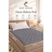 Koi Home Yıkanabilir 100x120 Hasta Bakım Alt Pedi Sıvı Geçirmez Kapitoneli Yüksek Emicili Defalarca Kulanılabilen ANTRESİT PET
