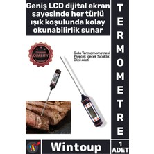 Wintoup #termometre Dijital Hassas Ölçüm Mutfak Et Süt Sıvı Barbekü Profesyonel Saplamalı Gıda Termometresi