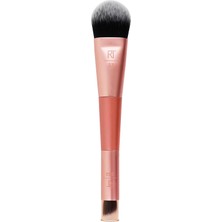 Real Techniques Cover & Conceal Çift Uçlu Makyaj Fırçası, Kusursuz Fondöten Kapsamı, Lekeleri