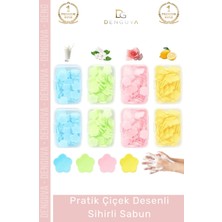 Denguva Taşınabilir Çok Dilimli Kamp Çocuk Dış Mekan Tuvalet Pratik Çiçek Desenli Sihirli Sabun