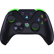Pusat Clutch Titreşim Geri Bildirimli Çift Mod Kablosuz (Bluetooth ve 2.4 Ghz) Gamepad - Siyah