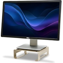Prexua Riser Masaüstü Monitör Standı - Monitör Yükseltici (Gold, Small)