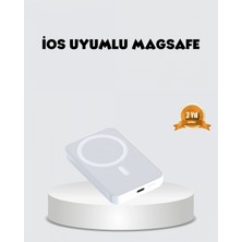Marsilyan Magsafe Uyumlu Kablosuz Batarya 27W Hızlı Şarj Destekli Kompakt Güç Bankası