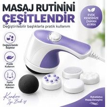 Solezon Elektrikli Masaj Aleti Çok Başlıklı Ayarlanabilir Titreşimli Masaj Cihazı