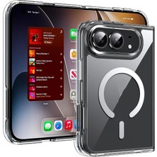 M.TK Moveteck iPhone Duo Uyumlu Kılıf Magsafe Şarj Özellikli Şeffaf Ince Sert Pc Kapak - London iPhone Fold