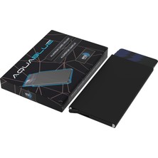 Brf Store Acanticaret Aquablue Otomatik Mekanizmalı Alüminyum Kredi Kartlık Rfıd Korumalı Cüzdan