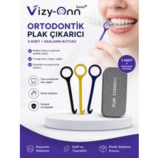 Vizy - Onn Ortodontik Şeffaf Plak Sökme Aparatı - Invisalign ve Aligner Çıkarıcı Gümüş Gri Kutulu 3 Adet
