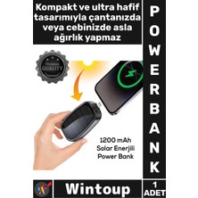 Wintoup #powerbank 1200 Mah Taşınabilir Güneş Panelli Şarj Cihazı Kamp Doğa Uyumlu Solar Enerjili Power Bank