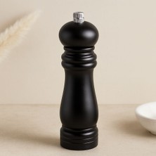 Royaleks Küçük Siyah Ahşap Tuz ve Baharat Öğütücü (Çap 4.5 Cm, 15.5 Cm)