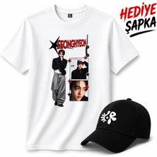BarsDepo Seonghyeon Baskılı Tişört, %100 Pamuk Unisex Çocuk / Yetişkin ( Şapka Hedıyelı )