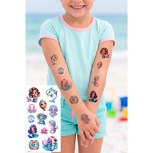 Brf Store Acanticaret Kız Çocukları Için Mermaid Deniz Kızı Figürlü Renkli Çocuk Dövmesi | Çocuklar Için Geçic